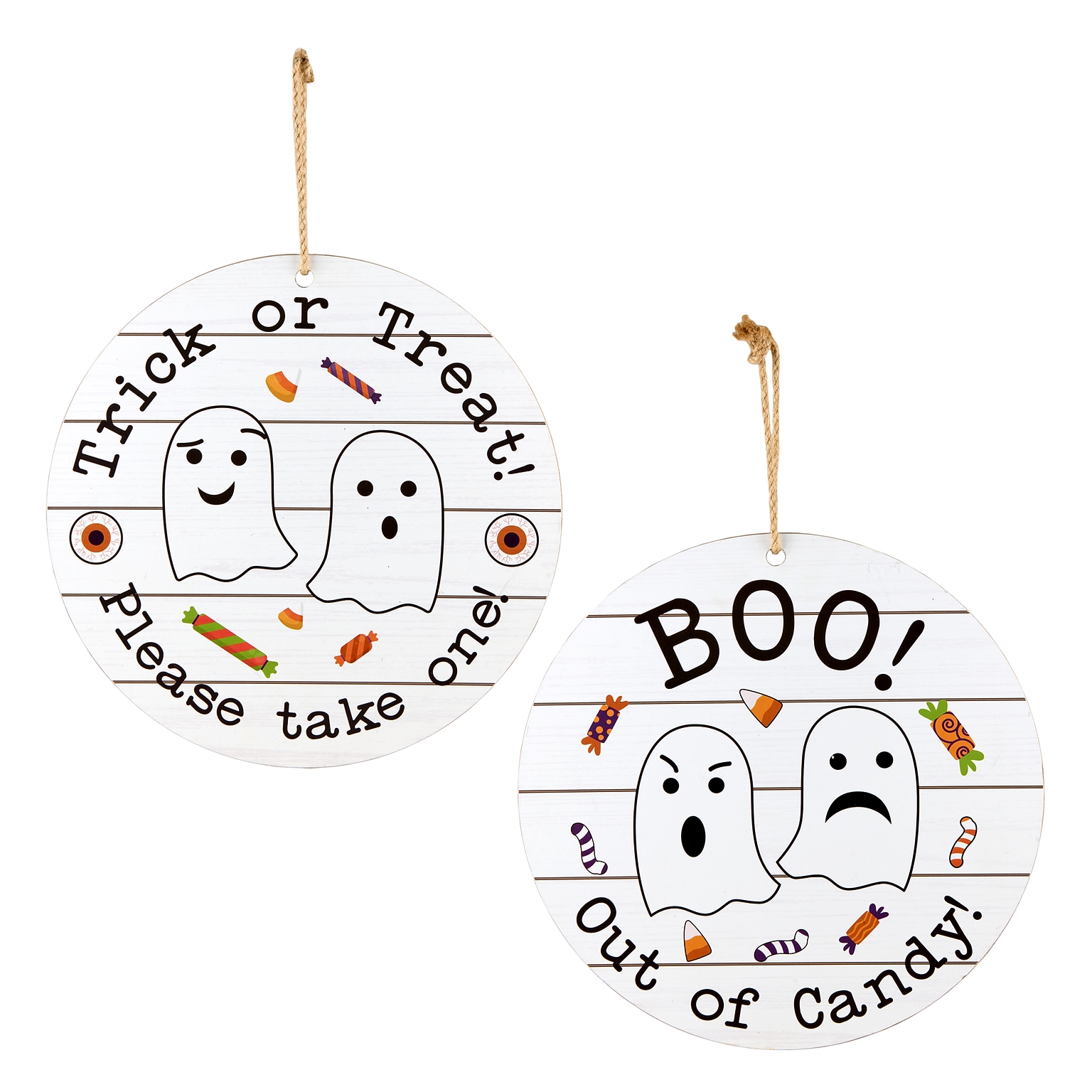 National Tree Company 12 Trick or Treat, Out of Candy Double Sided Halloween Sign (MZ17-HL2304-1)