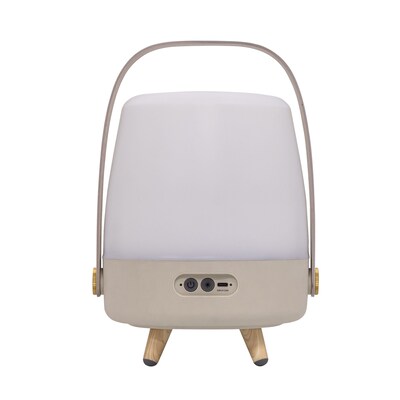 Kooduu Lite Up Play Mini 11.75" LED Speaker Lamp with USB Port, Sand (1202-12)