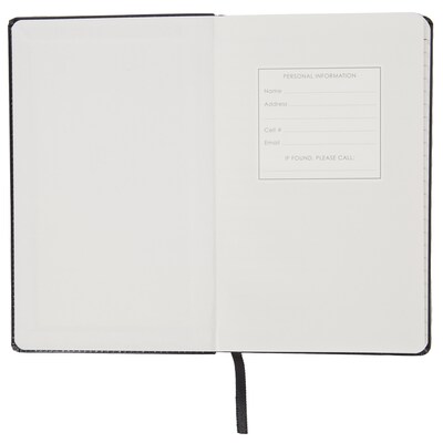 C.R. Gibson Journal, 5" x 8.25", Narrow Ruled, Black, 192 Pages (MJ5-0001)