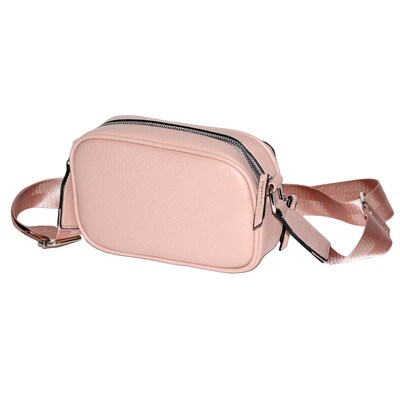 Nicci Cross-Body Bag with Front Zipper Pocket, Blush (NH07-BLS)
