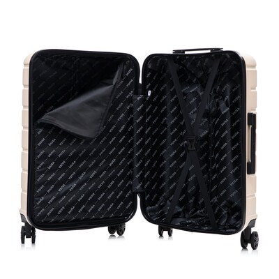 InUSA Trend 4-Piece Hardside Spinner Luggage Set, TSA Checkpoint Friendly, Sand (IUTRESMLXL-SAN)