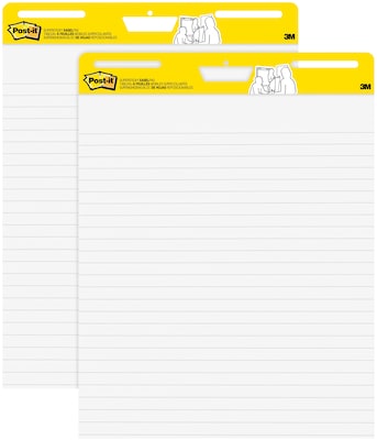 Post-it Super Sticky Wall Easel Pad, 25 x 30, Grid Lined, 30 Sheets/Pad,  6 Pads/Pack (560 VAD 6PK)