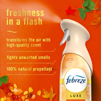 Febreze Luxe Air Freshener Spray, Crisp Fall Breeze Scent, 8.8 oz., 2/Pack (20543)