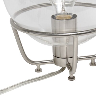 Lalia Home Old World Globe Glass Table Lamp, Brushed Nickel (LHT-5032-BN)