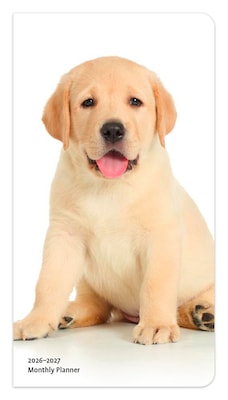 2026-2027 BrownTrout I Love Puppies 3.5 x 6.5 Monthly Planner (9798330705276)