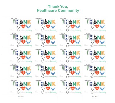 USPS Thank You Healthcare Community Forever, 20 Postage Stamps (FOR-TYHEALTH-20)