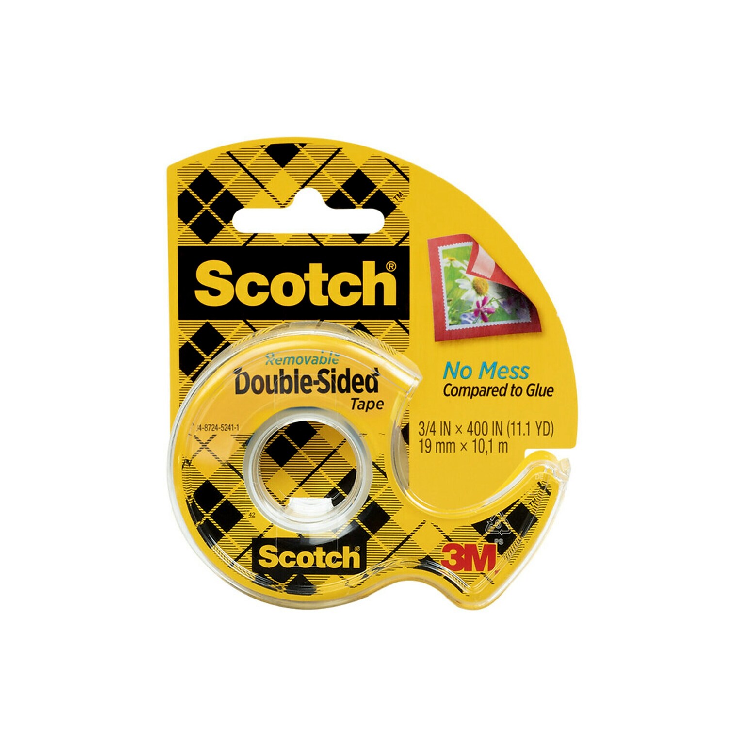 Scotch Removable Double Sided Tape with Dispenser, 3/4 x 11.11 yds., Clear (667)