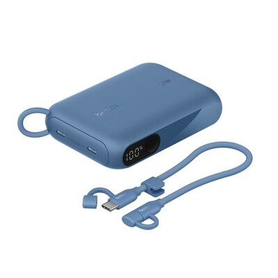 Belkin BoostCharge Power Bank, 10K, Blue (BPB027FQBL)