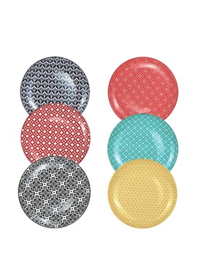 Gourmet Edge 6-pc Stoneware Stackable Side Plates