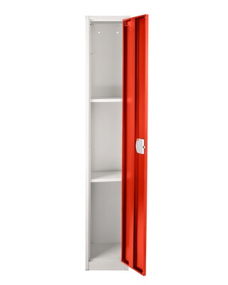 AdirOffice 72"H Single Tier Red Storage Locker (ADI629-201-RED-DL)