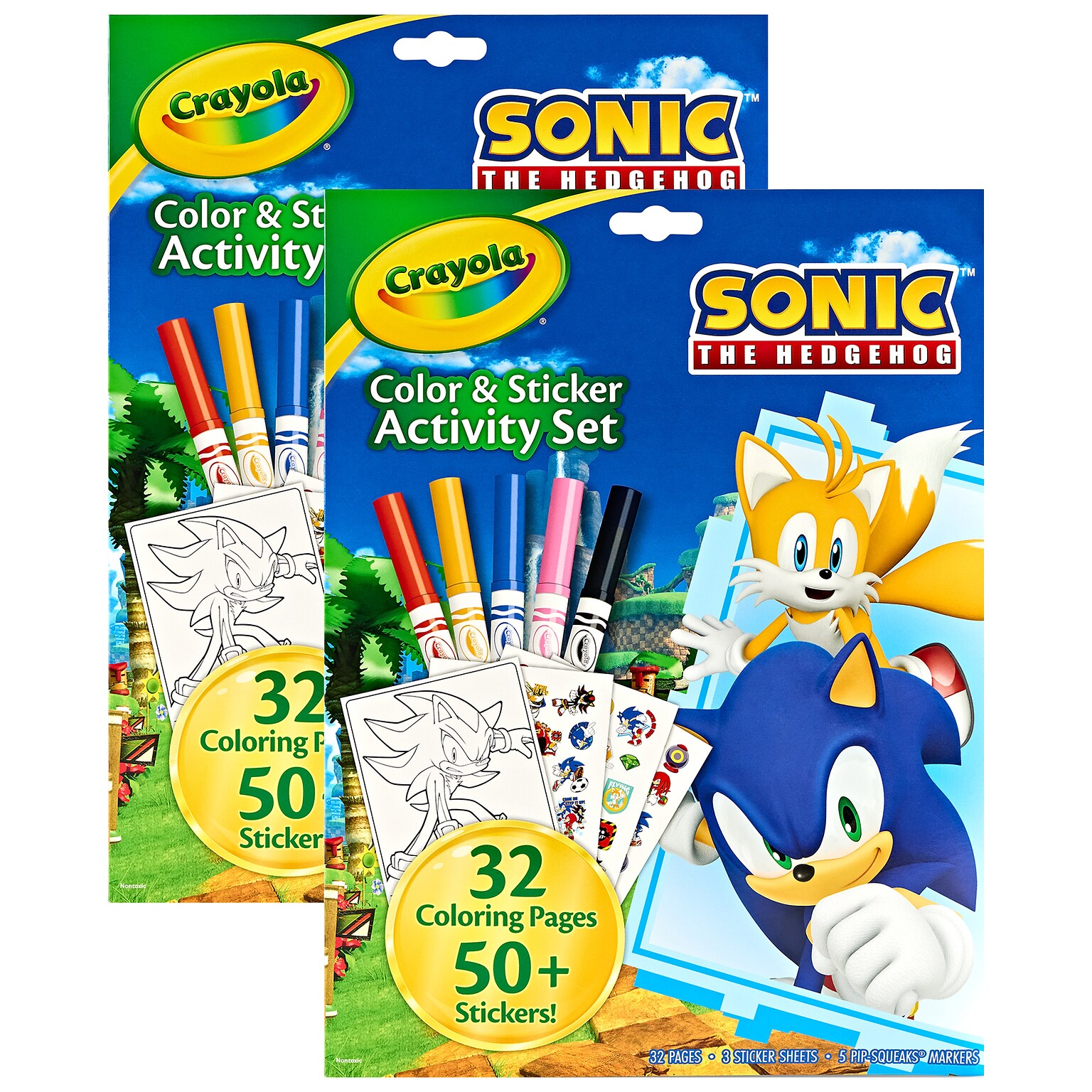 Crayola Color & Sticker Sonic Activity Book, 32 Pages, 2/Bundle (BIN040859-2)