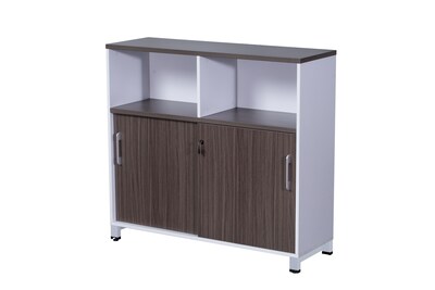 Boss Office Products Simple System 43H Storage Cabinet, Driftwood/White (S506)