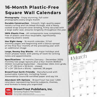 2025 BrownTrout Illinois Wild & Scenic 12" x 12" Monthly Wall Calendar (9781975474935)