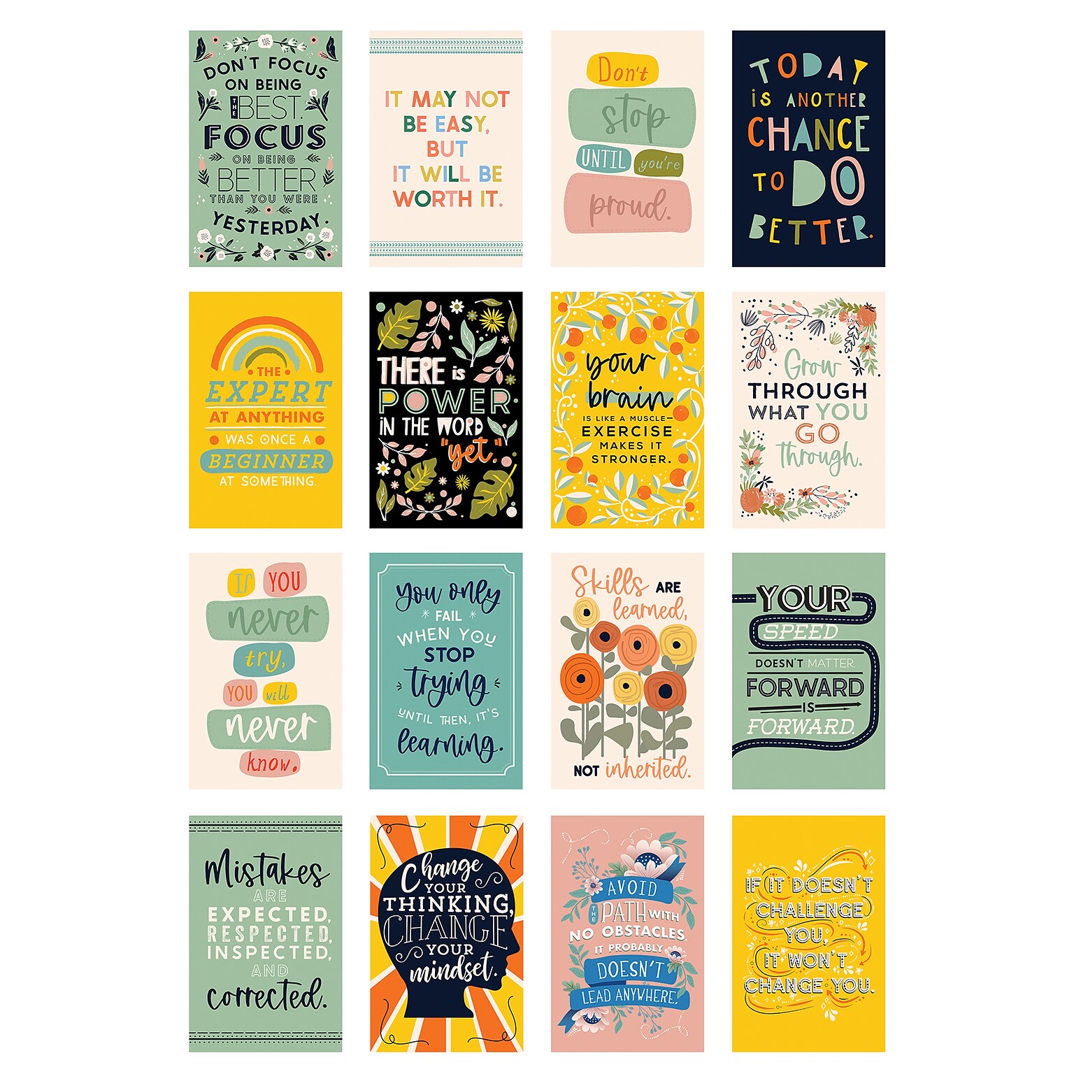 Carson Dellosa Education 17 x 11 Motivational Posters Poster Set, 16/Set (CD-106075)