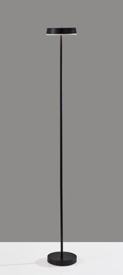 Adesso Mira 55" Black Cordless LED Floor Lamp with Disc-Shaped Shade (2612-01)
