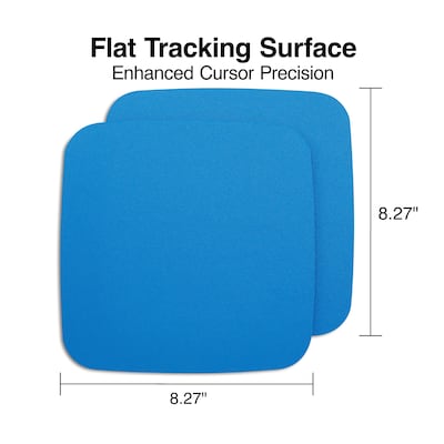 Mouse Pads, Blue, 2/Pack (50679)