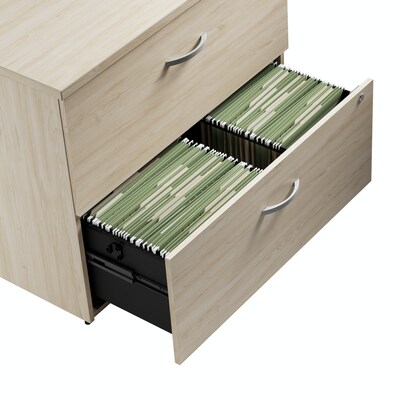 Bush Business Furniture Studio C 2 Drawer Lateral File Cabinet, Natural Elm (SCF136NESU)