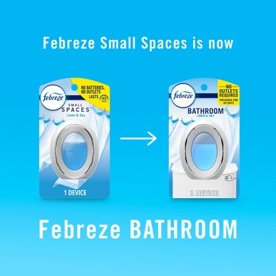 Febreze Small Spaces Air Freshener Solid, Linen & Sky Scent, 0.25 fl. oz., 4/Pack (2572)