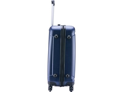 InUSA Pilot 24" Hardside Suitcase, 4-Wheeled Spinner, TSA Checkpoint Friendly, Blue (IUPIL00M-BLU)
