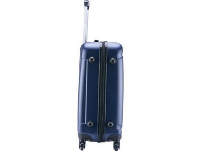 InUSA Pilot 24" Hardside Suitcase, 4-Wheeled Spinner, Blue (IUPIL00M-BLU)