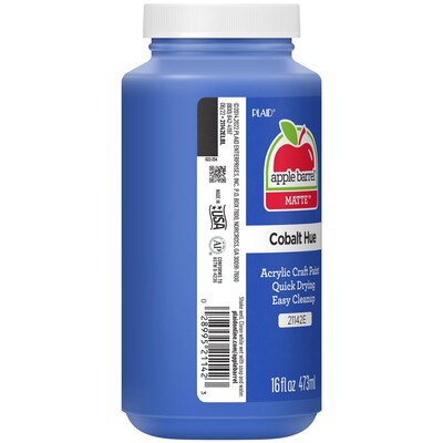 Apple Barrel Acrylic Paint Matte, 16oz., Cobalt Hue, 3/Pack(APP21142E-3)