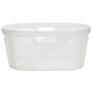Mind Reader Wide Plastic Laundry Basket, White (HHAMP40-WHT)