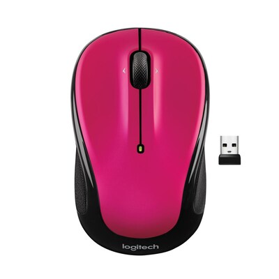 Logitech M325 Wireless Ambidextrous Optical USB Mouse, Brilliant Rose (910-006827/3121)