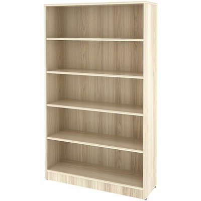 Lorell 60" 5-Shelf Bookcase with Adjustable-Shelves, Modern Elm Laminate (LLR66342)