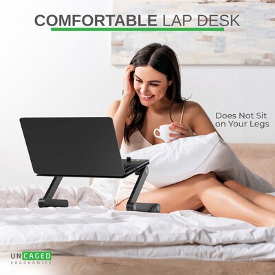 WorkEZ Best 16.5" x 11" Aluminum Laptop Stand, Black (WEBLS-b)