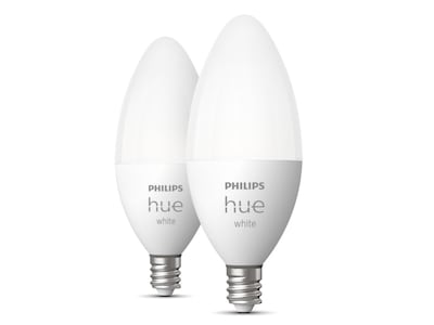 Philips Hue 40W Equivalent Candle LED Smart Light Bulb, Soft White, 2/Pack  (548289)