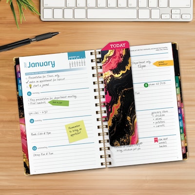 2027 Excello Brands 6 x 8 Weekly & Monthly Standard Planner, Paperboard Cover, Sugar Skull (FSHN-CY27-58-55)