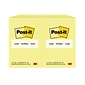 Post-it Notes, 4" x 6", Canary Collection, 100 Sheet/Pad, 12 Pads/Pack (659-YW)