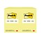 Post-it Notes, 4 x 6, Canary Collection, 100 Sheet/Pad, 12 Pads/Pack (659-YW)