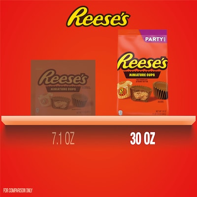 Reese's Miniatures Milk Chocolate Peanut Butter Cups Candy Party Pack, 30 oz. (246-00412)
