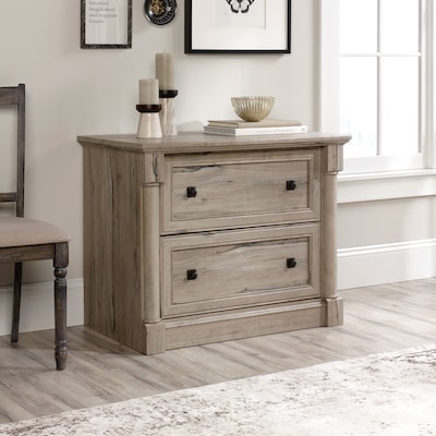 Sauder Palladia 2-Drawer Lateral File Cabinet, Letter/Legal Size, 29.63H x 36.75W x 22D, Split Oak (424812)