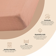 Crane Baby Crib Fitted Sheet, Copper (BC-140CFS-3)