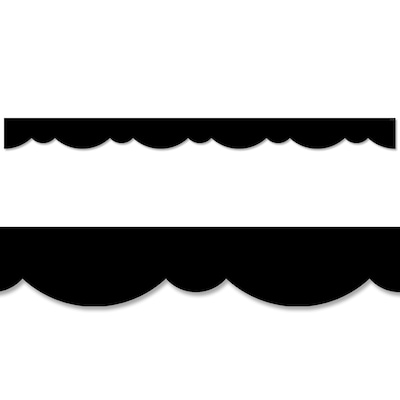 Creative Teaching Press Core Décor Stylish Scallops EZ Border, 2.75 x 35 ft., Black, 3 Packs/Bundle (CTP10457-3)