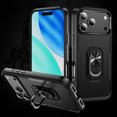 SaharaCase Raider Series Heavy Duty Phone Case for iPhone 17 Pro Max, Shock Absorbing, Black (CP00994)