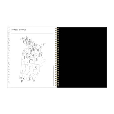 2025-2026 Blue Sky Leopard 8.5" x 11" Academic Year Weekly & Monthly Planner, Plastic Cover, Multicolored (149046-A26)