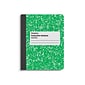 Staples® Composition Notebooks, 7.5" x 9.75", Graph Ruled, 80 Sheets, Green/White (ST55068C)