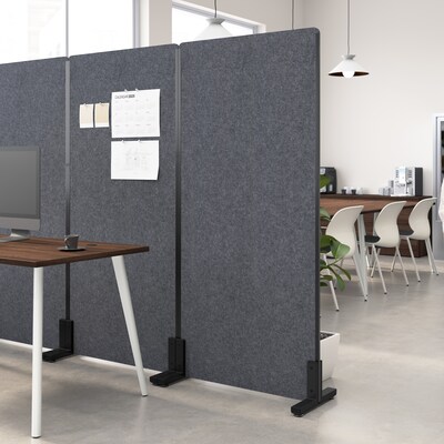Bush Business Furniture Fabric Freestanding Privacy Panel, 72H x 34W, Cool Charcoal (PSP234CL-03)