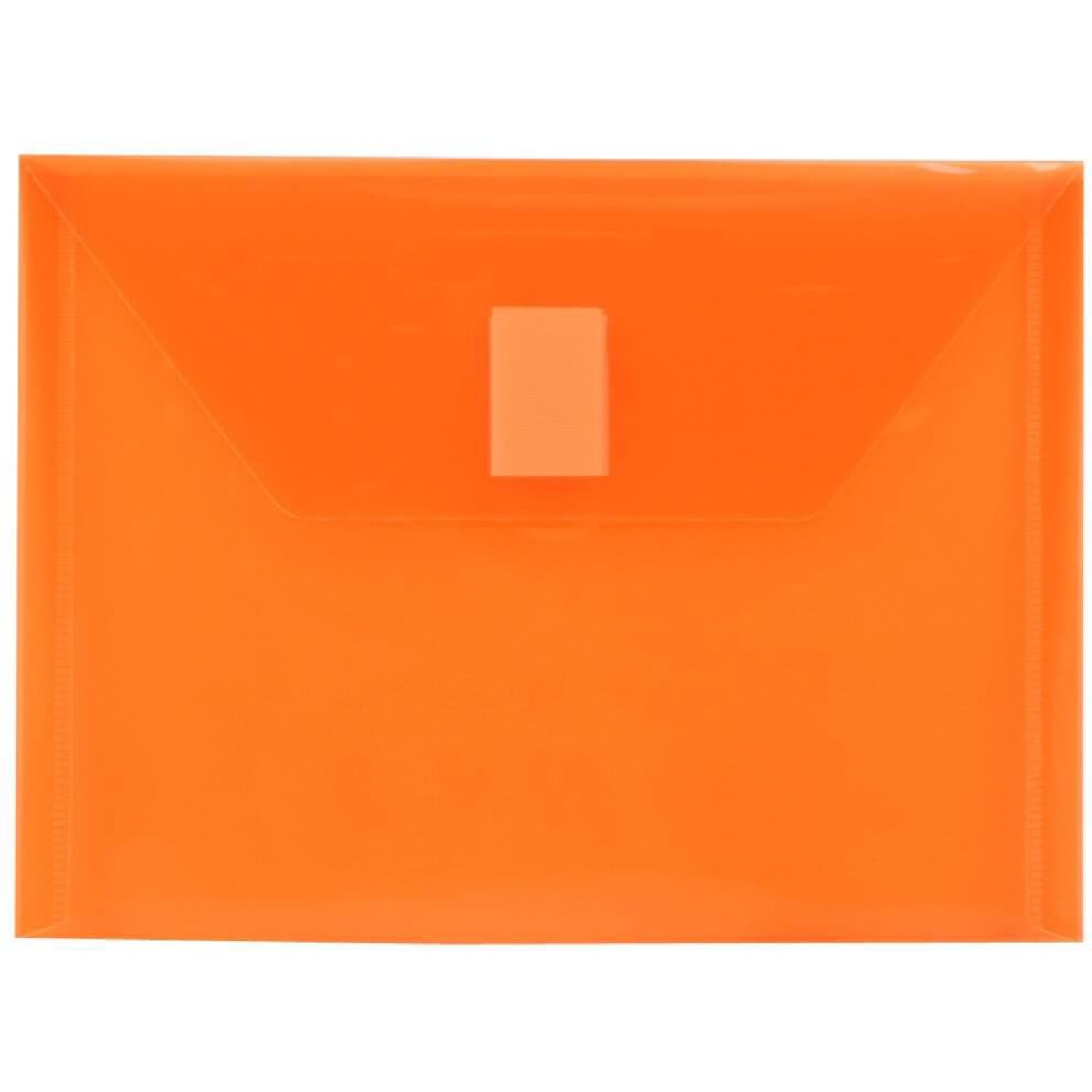 JAM Paper Premium Plastic Document File, Orange, 3/Pack (920V0ORX3)