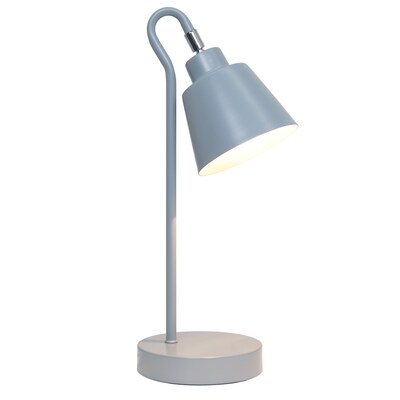 Simple Designs Sleek Essentials LED Desk Lamp, 16, Gray (LD1079-GRY)