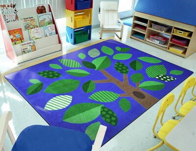 Joy Carpets Shady Grove Nylon 5'4" x 7'8" Machine Tufted Rug, Multicolored (1942C-01)