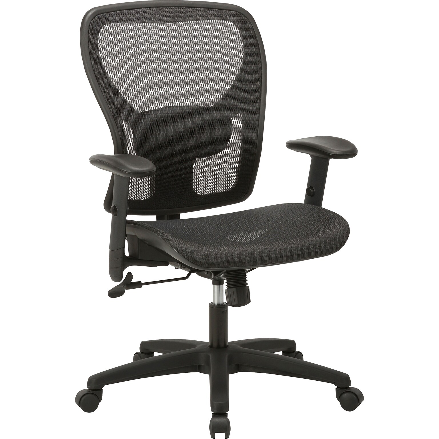 Lorell Mesh Mid-Back Task Chair, Black (LLR83293)