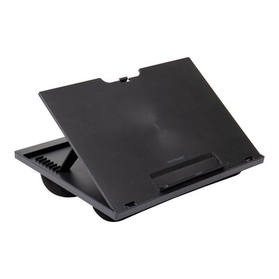 Mind Reader 11" x 14.75" Plastic Lap Desk with Cushion, Black (LTADJUST-BLK)