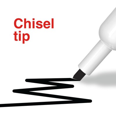 Staples Remarx Dry Erase Marker, Chisel Tip, Black, 36/Pack (ST62937)