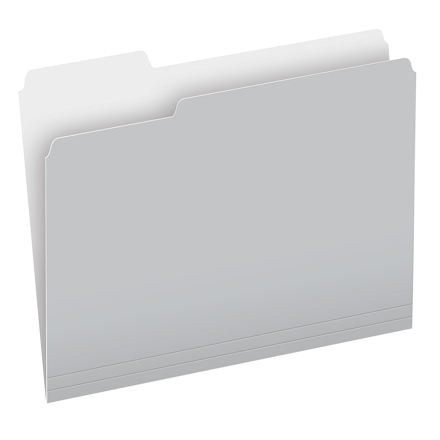 Pendaflex Two-Tone Recycled File Folder 100 File Folders, 1/3-Cut Tab, Assorted, Letter Size, Gray, 100/Box (152 1/3 GRA)
