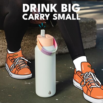 Elemental Core Stainless Steel Double Wall Insulated Water Bottle, 40 oz., Mint Sorbet (EMLEBC40MS11