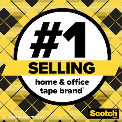 Scotch Permanent Double Sided Tape With Dispenser, 0.5" x 13.9 yds., Clear, 6/Pack (6137H-2PC-MP)